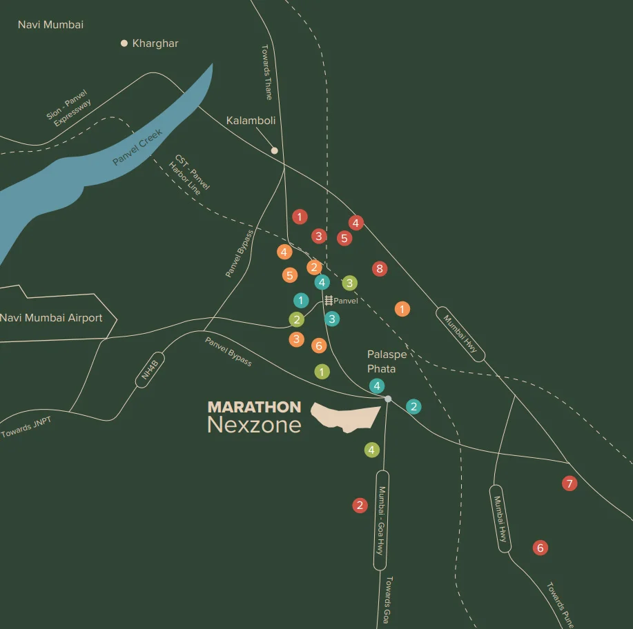 Marathon Nirvan Collection Strategic Location Map at Panvel